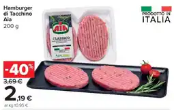 Carrefour Express Hamburger di Tacchino Aia offerta