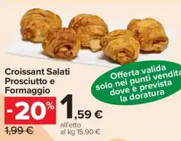 Carrefour Express Croissant Salati Prosciutto e Formaggio offerta