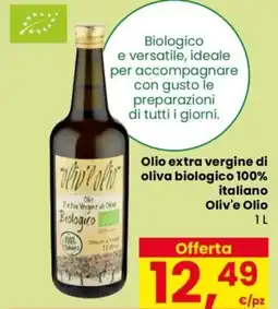 Despar Olio extra vergine di oliva biologico 100% italiano Oliv'e Olio offerta