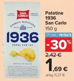 Carrefour Express Patatine 1936 San Carlo offerta