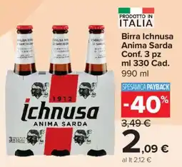 Carrefour Express Birra Ichnusa Anima Sarda offerta