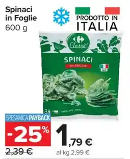 Carrefour Express Spinaci in Foglie offerta