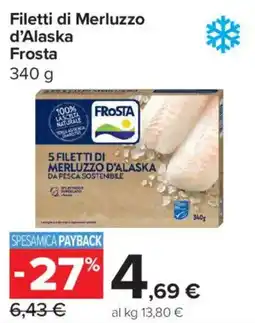 Carrefour Express Filetti di Merluzzo d'Alaska Frosta offerta