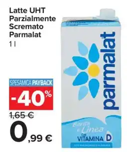 Carrefour Express Latte UHT Parzialmente Scremato Parmalat offerta