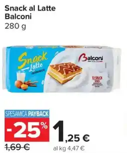 Carrefour Express Snack al Latte Balconi offerta