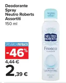 Carrefour Express Deodorante Spray Neutro Roberts offerta