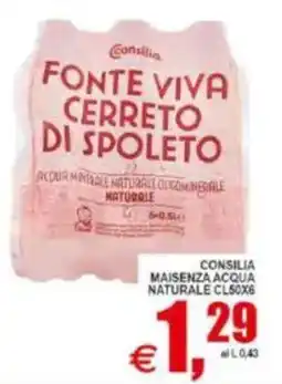 Pewex Consilia maisenza acqua naturale offerta