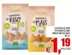 Pewex Consilia s/n triangolini riso mais bio offerta
