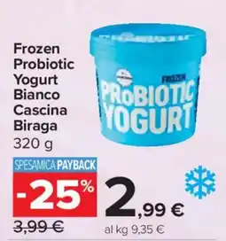 Carrefour Express Frozen Probiotic Yogurt Bianco Cascina Biraga offerta