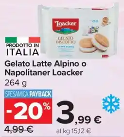 Carrefour Express Gelato Latte Alpino o Napolitaner Loacker offerta