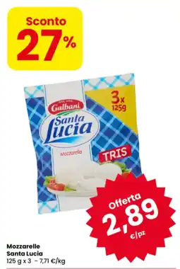 Eurospar Mozzarelle Santa Lucia offerta