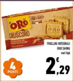 Conad Frollini Integrali Oro Saiwa offerta
