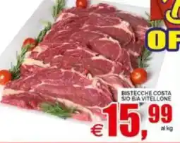 Pewex Bistecche costa s/o b/a vitellone offerta