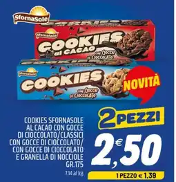 Ard Discount Cookies sfornasole al cacao con gocce di cioccolato/classici con gocce di cioccolato offerta