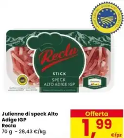 Eurospar Julienne di speck Alto Adige IGP Recla offerta