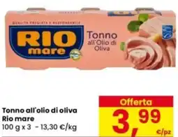 Eurospar Tonno all'olio di oliva Rio mare offerta