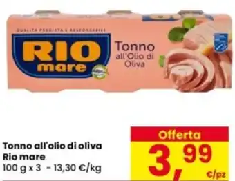 Eurospar Tonno all'olio di oliva Rio mare offerta
