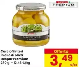 Eurospar Carciofi interi in olio di oliva Despar Premium offerta