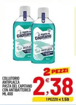Ard Discount Collutorio antiplacca pasta del capitano con antibatterico offerta