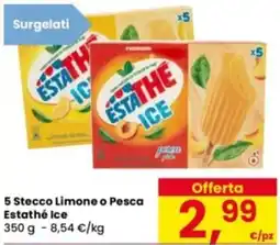 Eurospar 5 Stecco Limone o Pesca Estathé Ice offerta