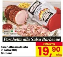 Eurospar Porchetta arrotolata in salsa BBQ Gardani offerta