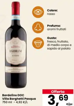 Eurospar Bardolino DOC Villa Borghetti Pasqua offerta