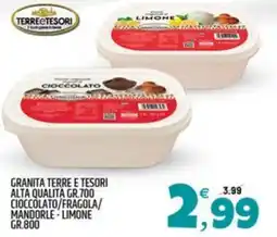 Ard Discount Granita terre e tesori alta qualita cioccolato/fragola/ mandorle limone offerta
