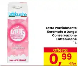 Eurospar Latte Parzialmente Scremato a Lunga Conservazione Lattebusche offerta