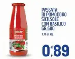 Ard Discount Passata di pomodoro sicilsole con basilico offerta