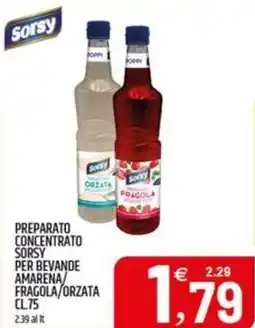 Ard Discount Preparato concentrato sorsy per bevande amarena fragola/orzata offerta
