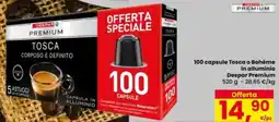 Eurospar 100 capsule Tosca o Bohème in alluminio Despar Premium offerta