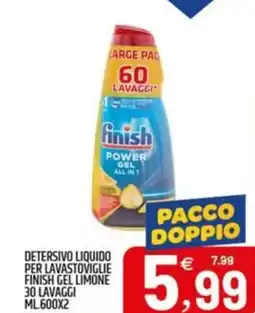 Ard Discount Detersivo liquido per lavastoviglie finish gel limone offerta