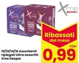 Eurospar 10/12/14/16 Assorbenti ripiegati Ultra Xme Despar offerta