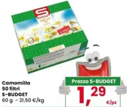 Eurospar Camomilla 50 filtri S-BUDGET offerta