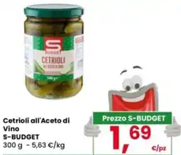 Eurospar Cetrioli all'Aceto di Vino S-BUDGET offerta