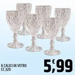 Ard Discount 6 calici in vetro cc.320 offerta