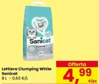 Lettiera Clumping White Sanicat