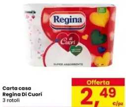 Eurospar Carta casa Regina Di Cuori offerta