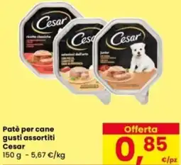 Eurospar Patè per cane Cesar offerta
