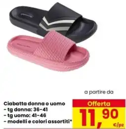 Eurospar Ciabatta donna o uomo offerta