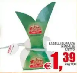 Pewex Sabelli burrata in foglia offerta