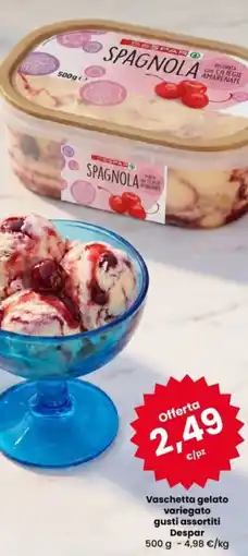 Eurospar Vaschetta gelato variegato Despar offerta