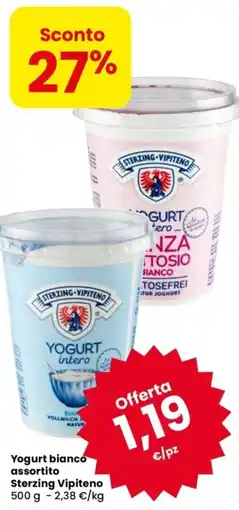 Despar Yogurt bianco assortito Sterzing Vipiteno offerta