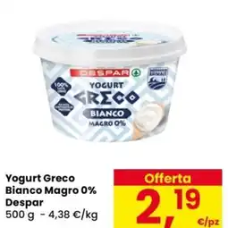 Despar Yogurt Greco Bianco Magro 0% Despar offerta