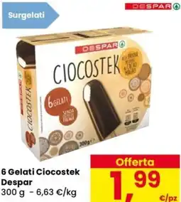 Despar 6 Gelati Ciocostek Despar offerta