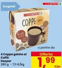 Despar 4 Coppe gelato al Caffè Despar offerta
