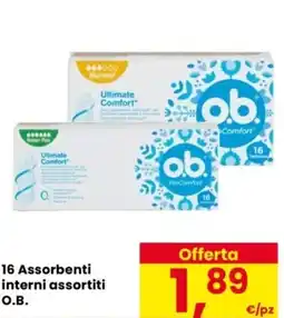 Despar 16 Assorbenti interniob O.B. offerta