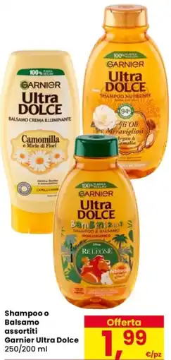 Despar Shampoo o Balsamo Garnier Ultra Dolce offerta