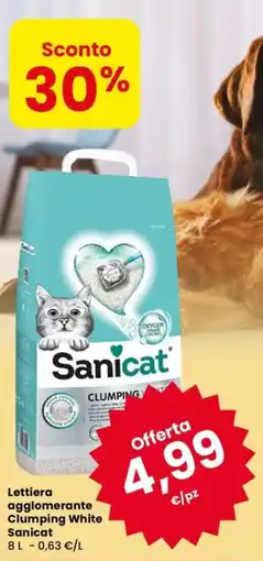 Despar Lettiera agglomerante Clumping White Sanicat offerta