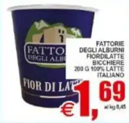 Pewex Fattorie degli alburni fiordilatte bicchiere offerta